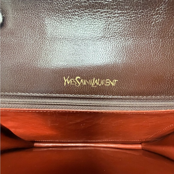 YSL Brown and Black Woven leather purse/clutch. - Picture 6 of 12